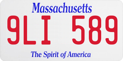 MA license plate 9LI589