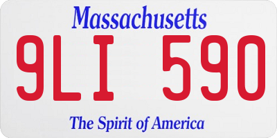 MA license plate 9LI590
