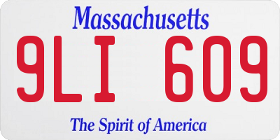 MA license plate 9LI609