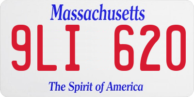 MA license plate 9LI620