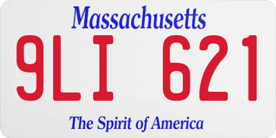 MA license plate 9LI621