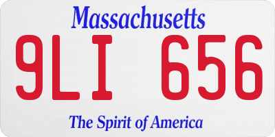 MA license plate 9LI656