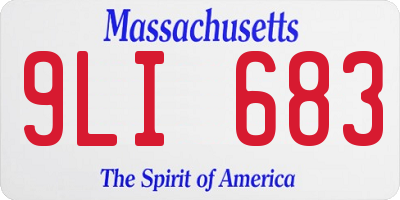 MA license plate 9LI683