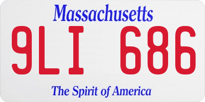MA license plate 9LI686