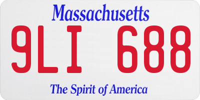 MA license plate 9LI688