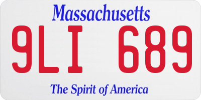 MA license plate 9LI689
