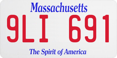 MA license plate 9LI691