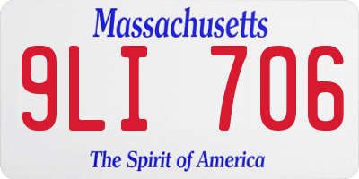 MA license plate 9LI706