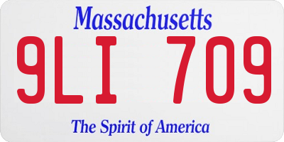MA license plate 9LI709