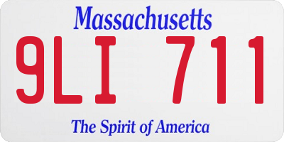 MA license plate 9LI711