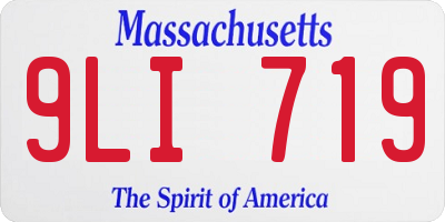 MA license plate 9LI719