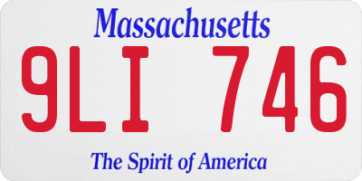 MA license plate 9LI746