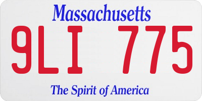 MA license plate 9LI775