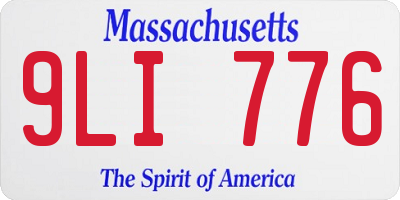 MA license plate 9LI776