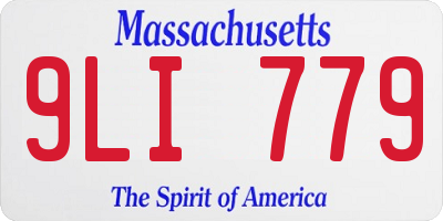 MA license plate 9LI779