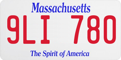 MA license plate 9LI780
