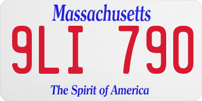 MA license plate 9LI790