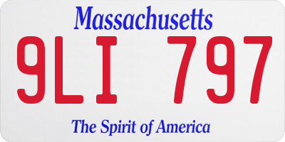 MA license plate 9LI797