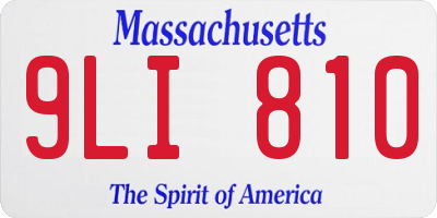 MA license plate 9LI810