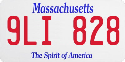 MA license plate 9LI828