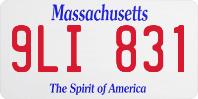 MA license plate 9LI831