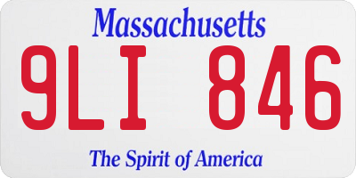 MA license plate 9LI846