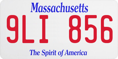 MA license plate 9LI856