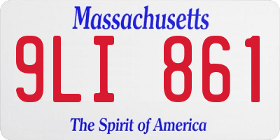MA license plate 9LI861