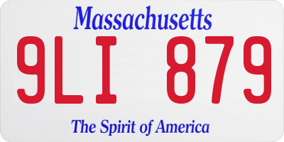 MA license plate 9LI879
