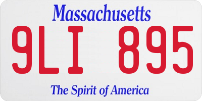 MA license plate 9LI895