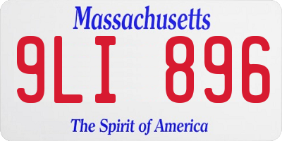 MA license plate 9LI896