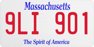 MA license plate 9LI901