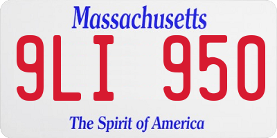MA license plate 9LI950