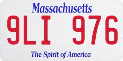 MA license plate 9LI976