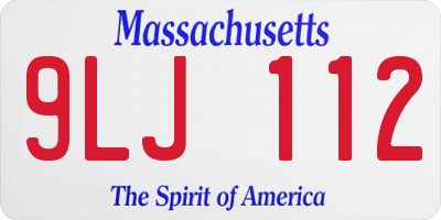 MA license plate 9LJ112