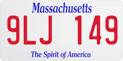 MA license plate 9LJ149