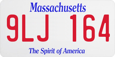 MA license plate 9LJ164