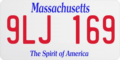MA license plate 9LJ169