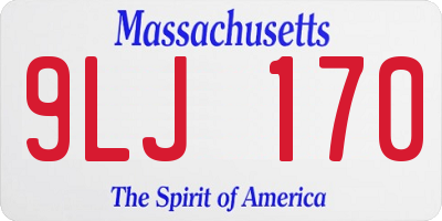 MA license plate 9LJ170