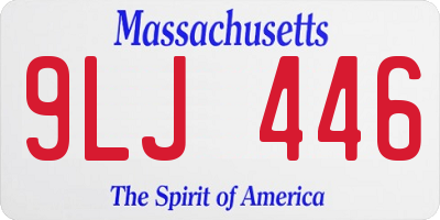 MA license plate 9LJ446