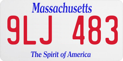 MA license plate 9LJ483