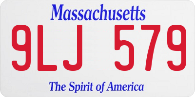 MA license plate 9LJ579
