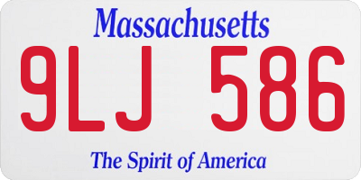 MA license plate 9LJ586