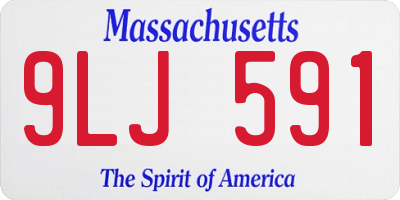 MA license plate 9LJ591