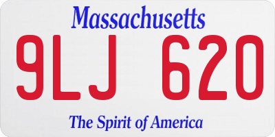 MA license plate 9LJ620