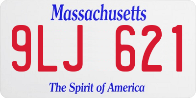 MA license plate 9LJ621