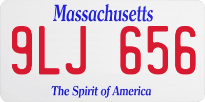 MA license plate 9LJ656