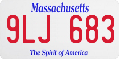 MA license plate 9LJ683