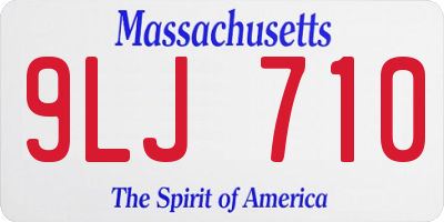 MA license plate 9LJ710