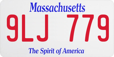 MA license plate 9LJ779